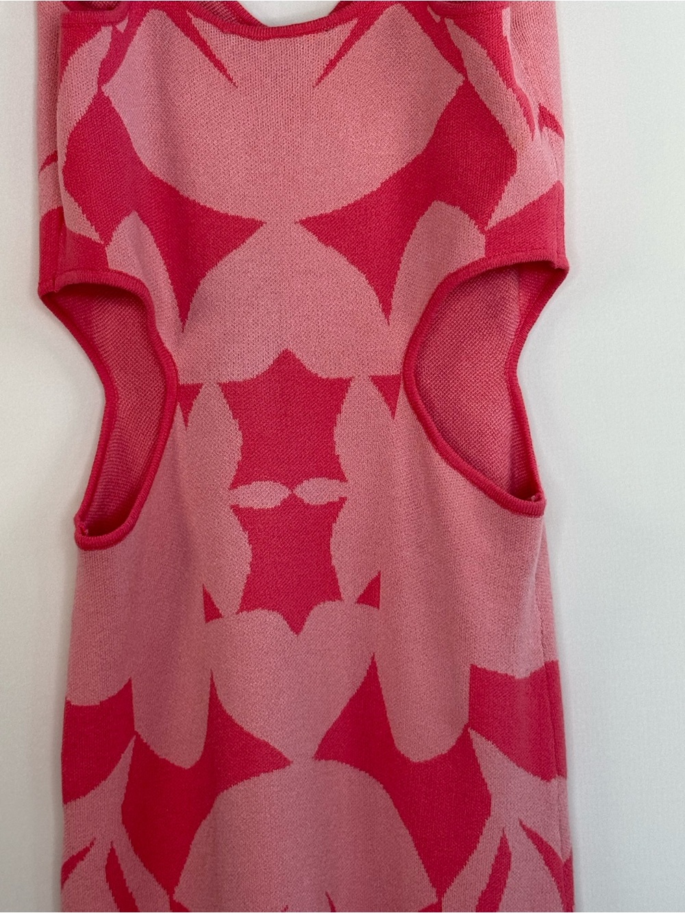 Lulu's Two-Tone Pink Floral Cutout Midi Dress - Picture 13 of 15